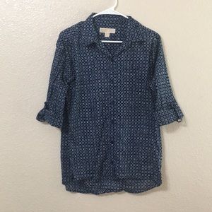 MK button down blouse
